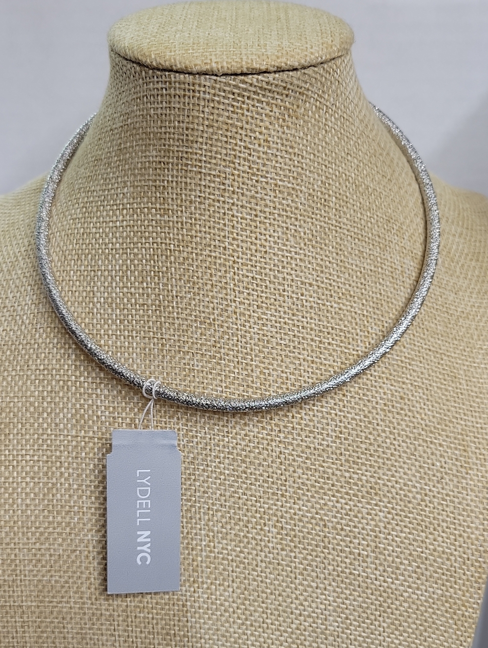 26- Lydell NYC Silver Sparkle Torque/Collar Necklace NWT